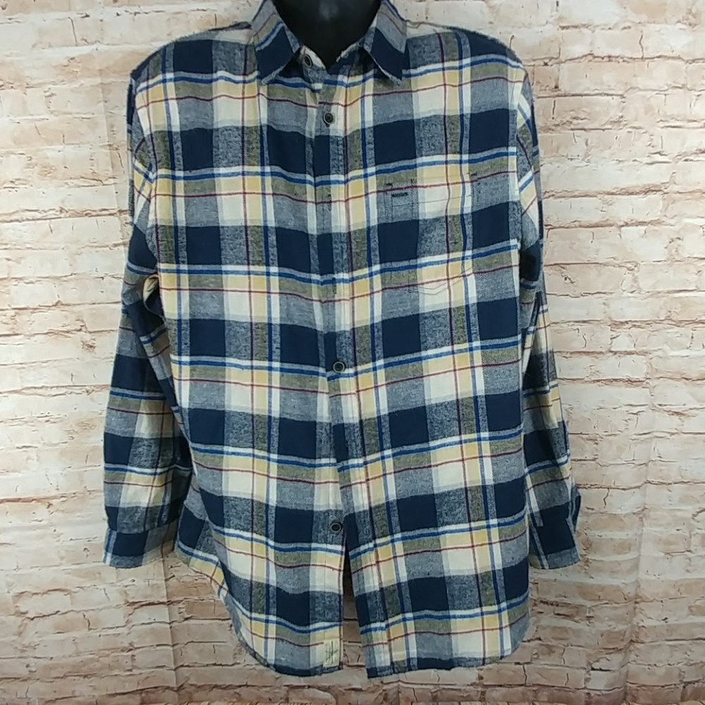 Original Jach's MFG CO. Flannel blue/tan XL